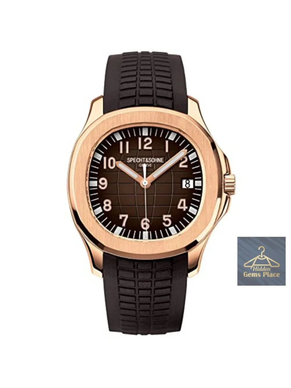 Men's Automatic Watch 40mm Sapphire Crystal Japan Movement Rubber Strap
